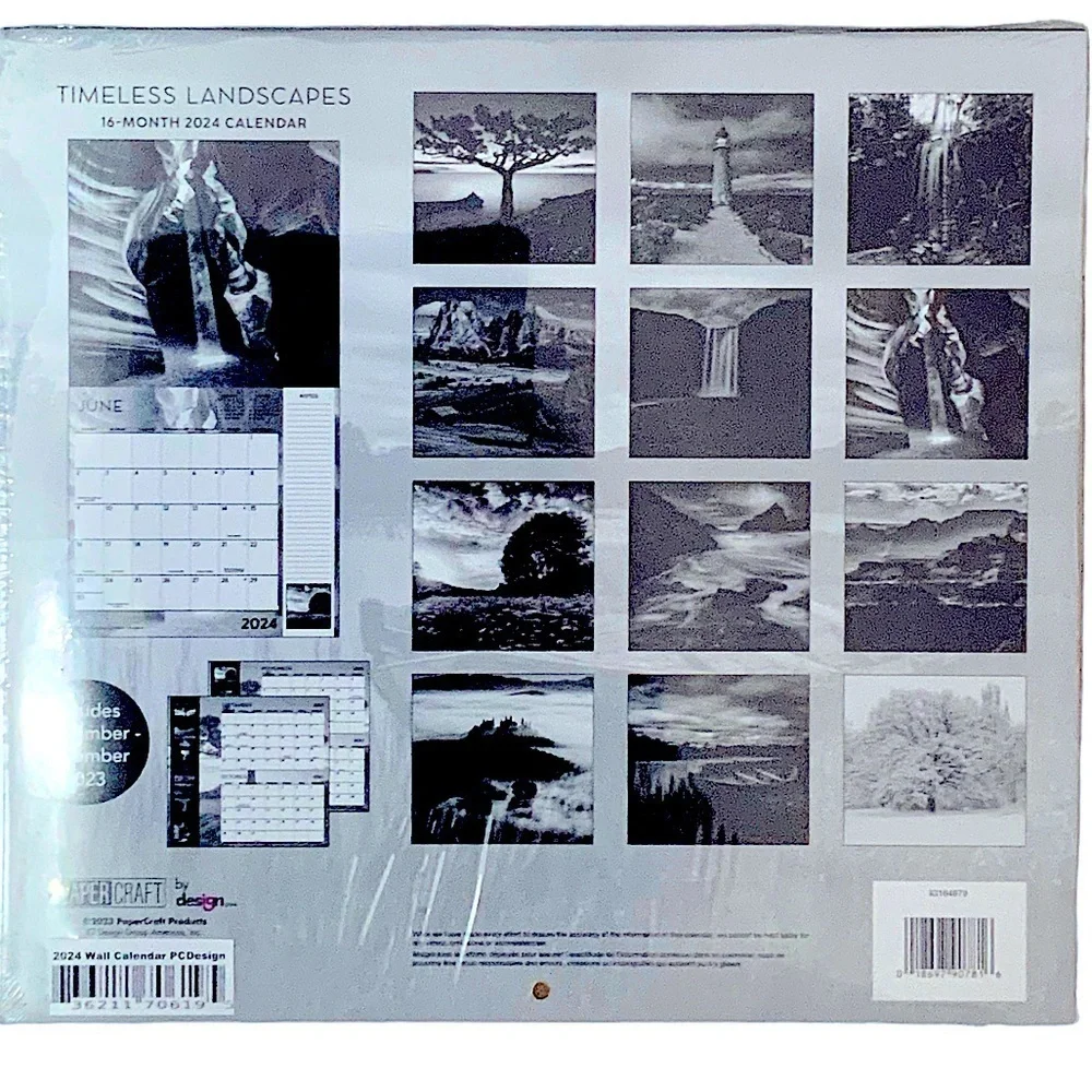 Timeless Landscapes 2024 Full Size Wall Calendar Planning Scheduling Organizing